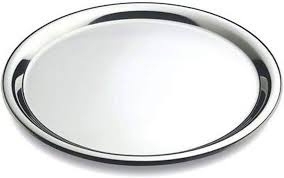 Bandeja camarero redonda acero